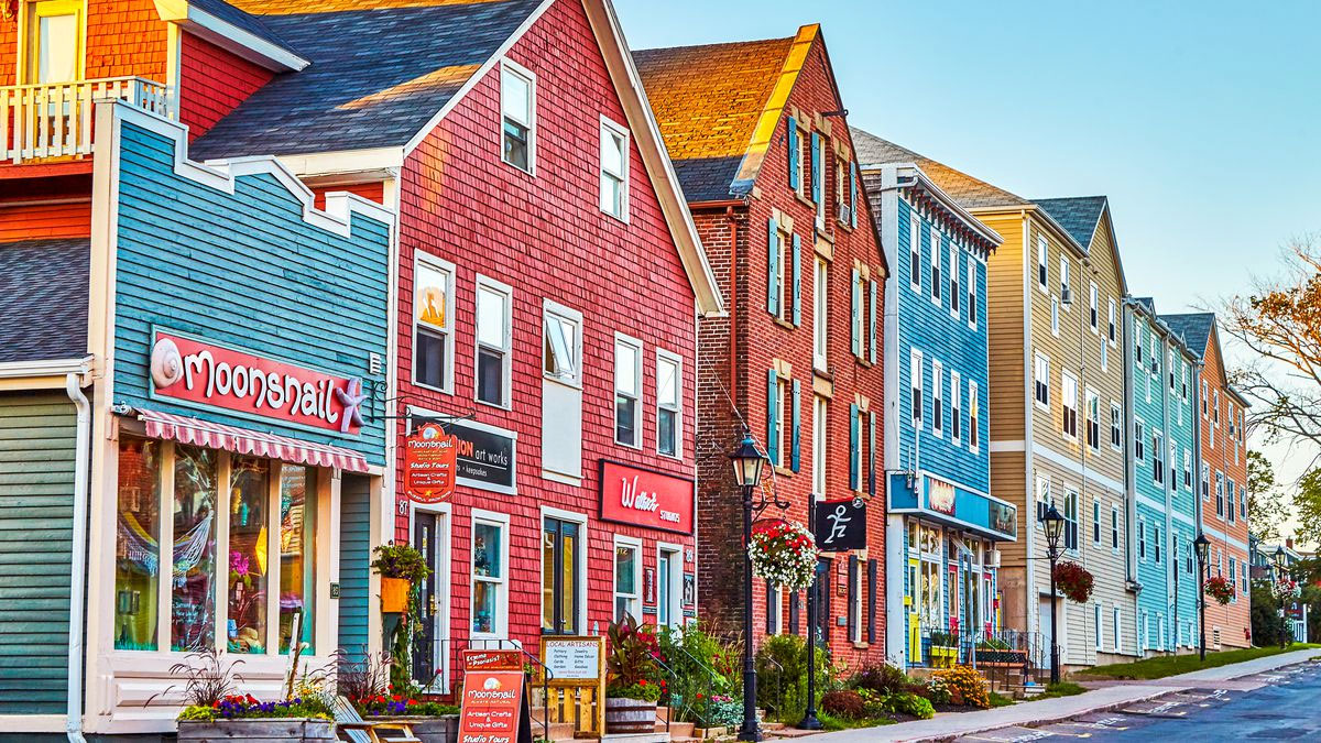 Charming Colorful Houses in Charlottetown, Prince Edward Island
