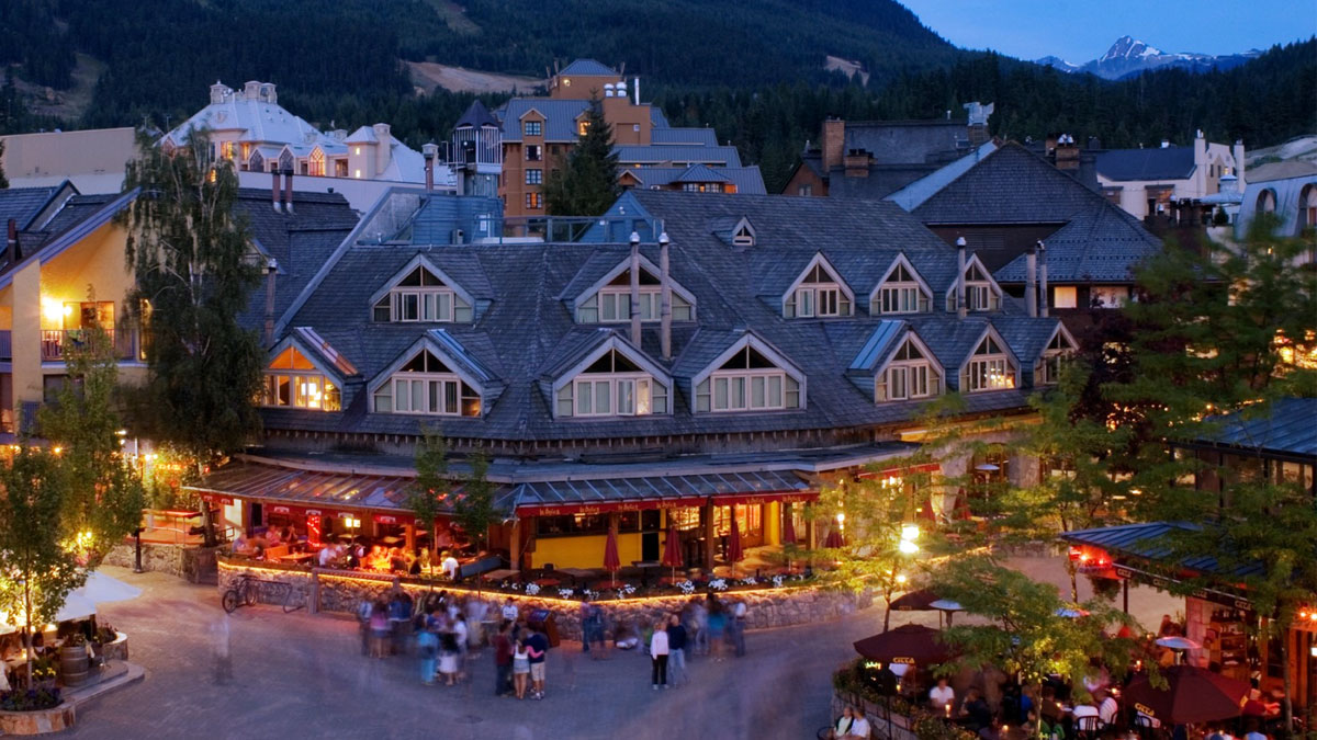 Whistler's Nighttime Splendor - Home to One of North America's Largest Ski Resorts