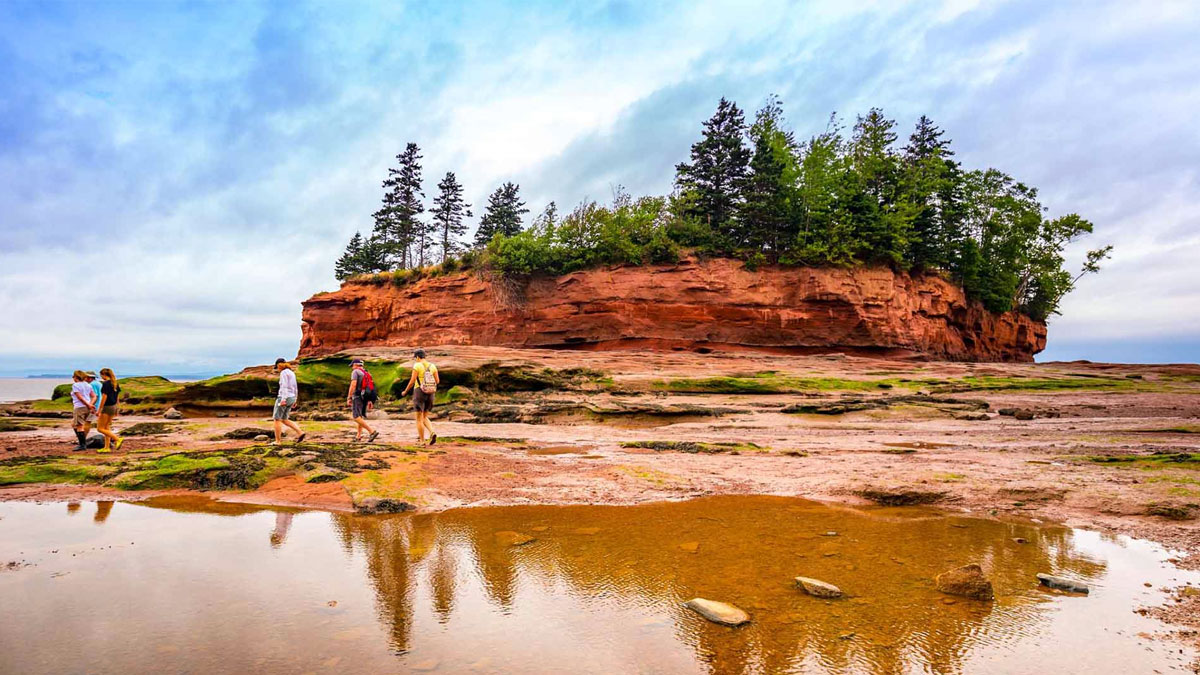Majestic Rocky Formations at Bay of Fundy Beaches